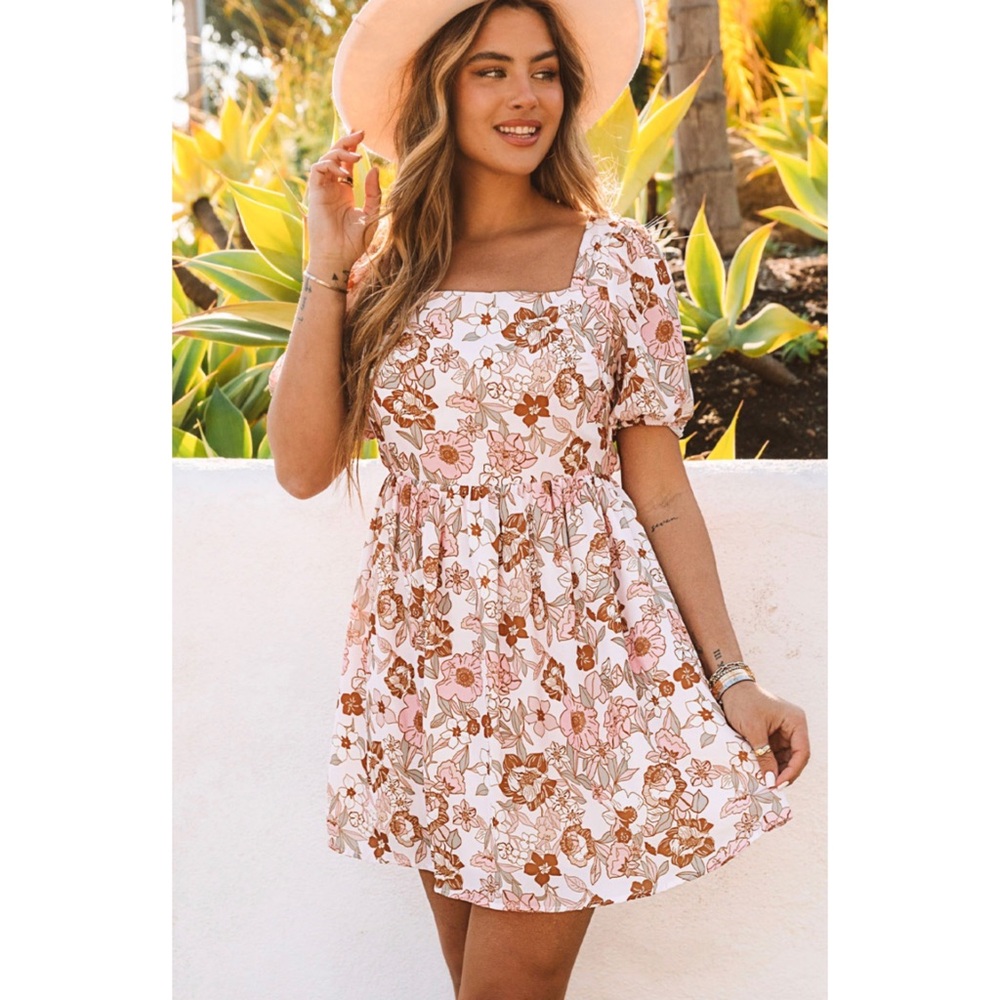 Floral Tie Back Dress
